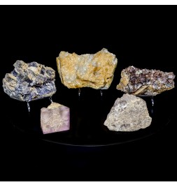 Set of five fluorites