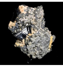 閃亜鉛鉱、黄銅鉱、方解石、コソボ、192 g