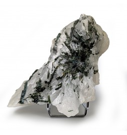 Quartz, green tourmaline,...